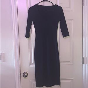 navy blue dress w/ 3/4 sleeves